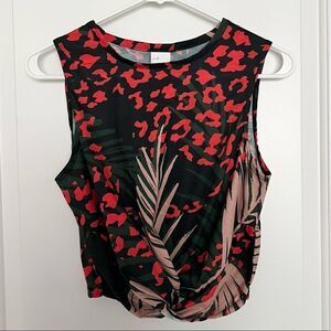 Twist front tank crop top